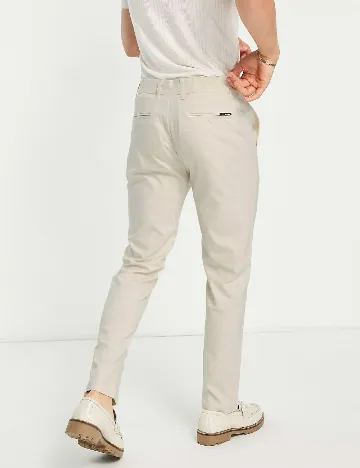 Pantaloni Pull&Bear, bej Crem