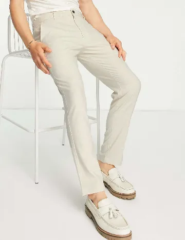 Pantaloni Pull&Bear, bej Crem