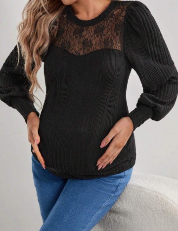 Bluza SHEIN Maternity, negru