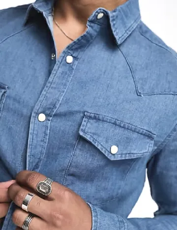 Camasa ASOS, albastru