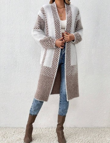 Cardigan SHEIN, maro