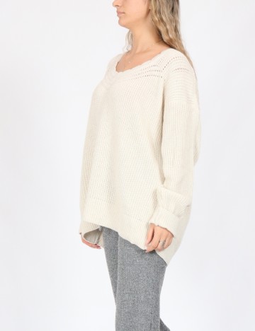 Pulover Oversize SHEIN, ecru