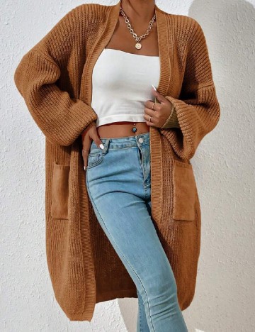 Cardigan SHEIN, maro