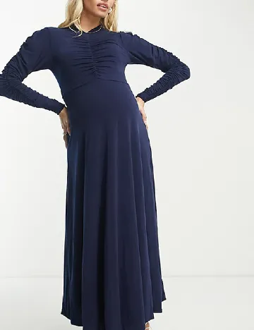 Rochie medie Queen B Maternity, bleumarin Albastru