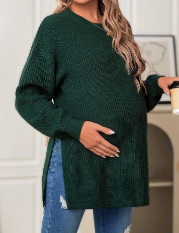 Pulover SHEIN Maternity, verde