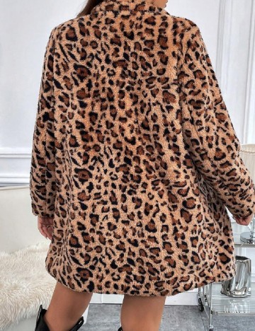 Palton SHEIN CURVE, animal print