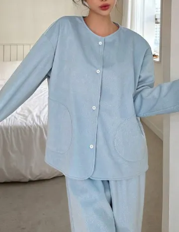 Pijama Dazy, bleu Albastru