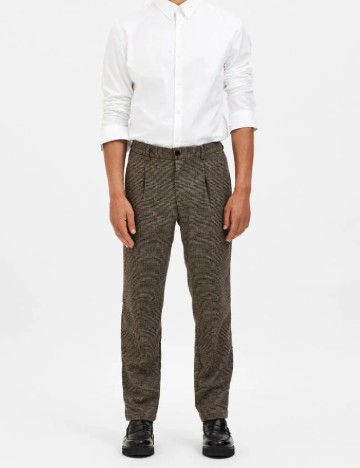 Pantaloni Selected, maro