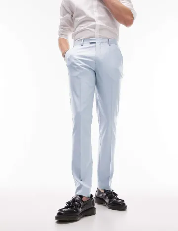 Pantaloni Topman, bleu Albastru