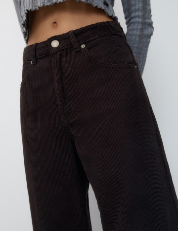 Pantaloni Pull&Bear, maro