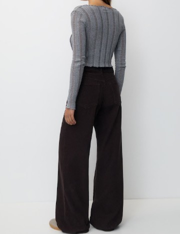 Pantaloni Pull&Bear, maro