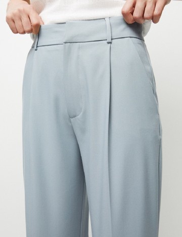 Pantaloni Pull&Bear, albastru deschis