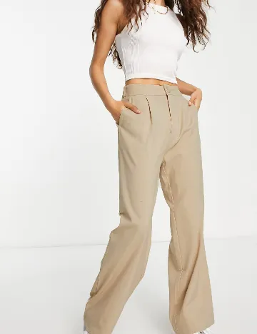 Pantaloni Stradivarius, bej Crem