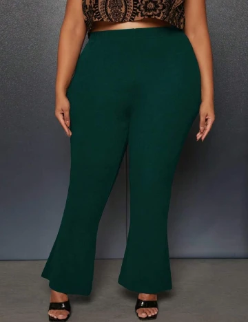 Pantaloni SHEIN CURVE, verde Verde