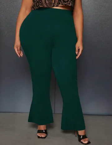 Pantaloni SHEIN CURVE, verde Verde