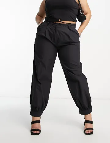 Pantaloni extro&vert Plus Size, negru Negru