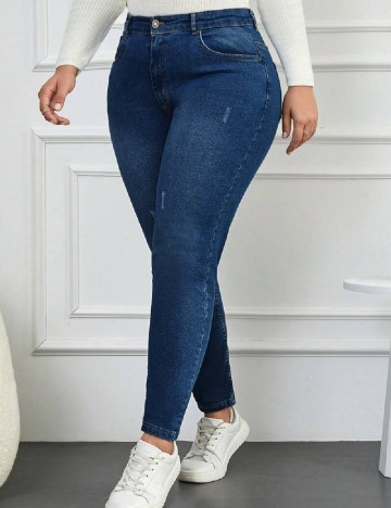 Blugi SHEIN CURVE, bleumarin