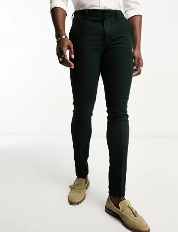 Pantaloni ASOS, verde inchis Verde