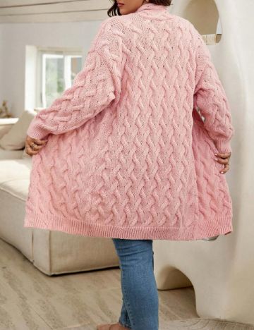 Cardigan SHEIN CURVE, roz