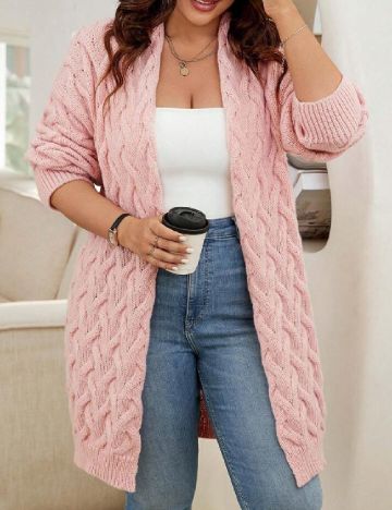 Cardigan SHEIN CURVE, roz