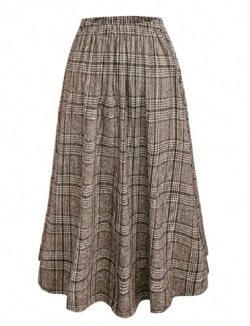 Fusta SHEIN CURVE, maro