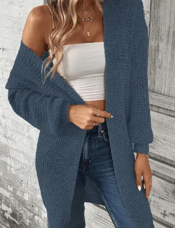 Cardigan SHEIN, albastru Albastru