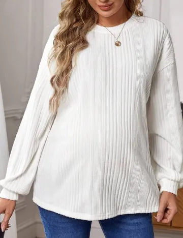 Bluza SHEIN Maternity, alb Alb