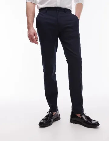 Pantaloni Topman, bleumarin inchis Albastru