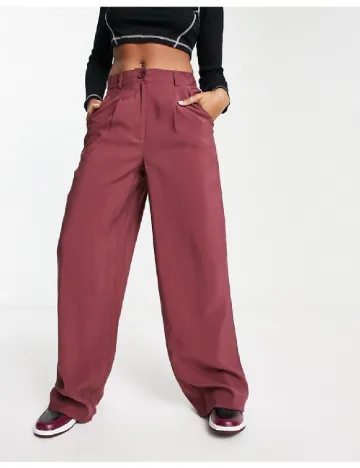 Pantaloni ASOS, visiniu Rosu