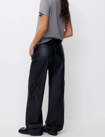 Pantaloni Pull&Bear, negru