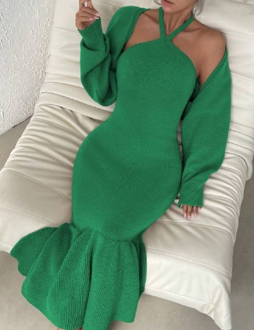 Rochie lunga SHEIN, verde