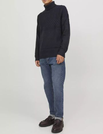 Pulover Jack&Jones, bleumarin inchis