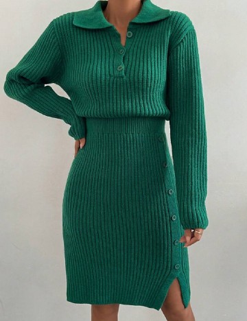 Rochie scurta SHEIN, verde