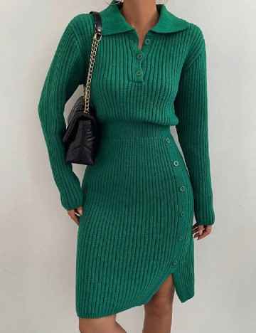 Rochie scurta SHEIN, verde