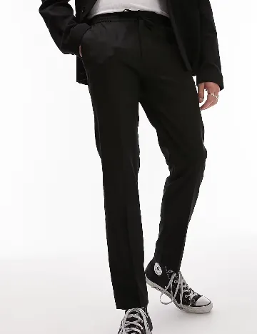 Pantaloni Topman, negru Negru