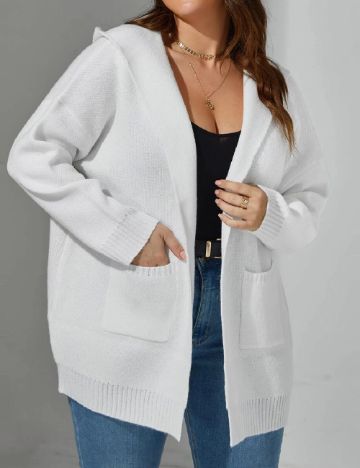 Cardigan SHEIN CURVE, alb