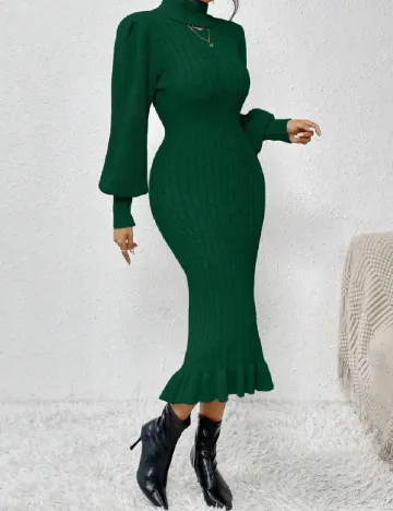 Rochie medie SHEIN, verde Verde