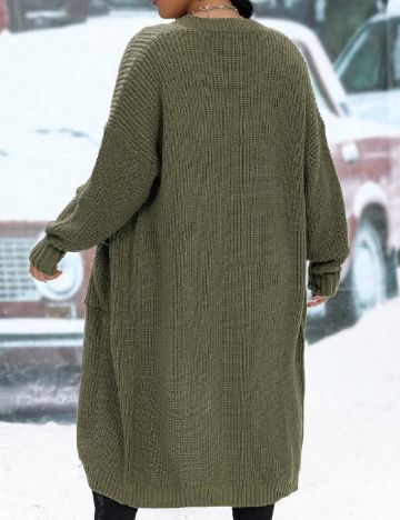 Cardigan SHEIN CURVE, verde