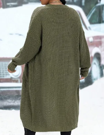 Cardigan SHEIN CURVE, verde Verde