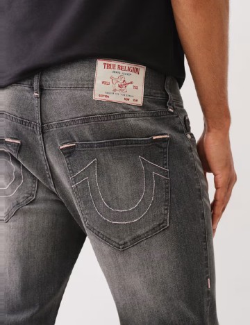 Blugi True Religion, gri deschis