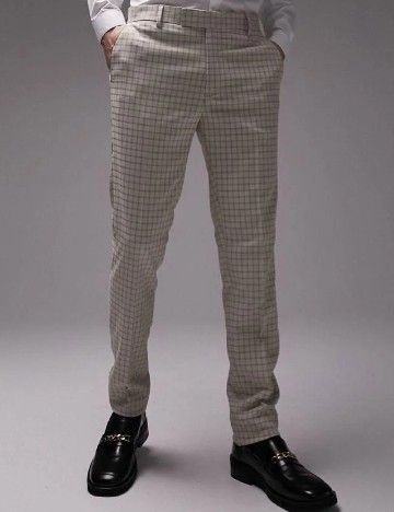 Pantaloni Topman, maro deschis