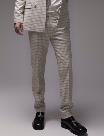 Pantaloni Topman, maro deschis