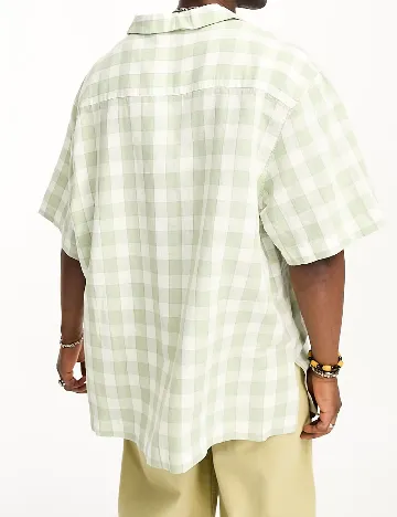 Camasa Oversize Asos Plus Size Men, verde Verde