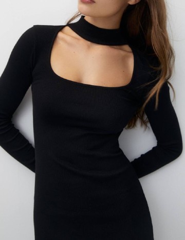 Rochie medie Pull&Bear, negru