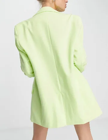 Sacou Oversize Bershka, verde Verde