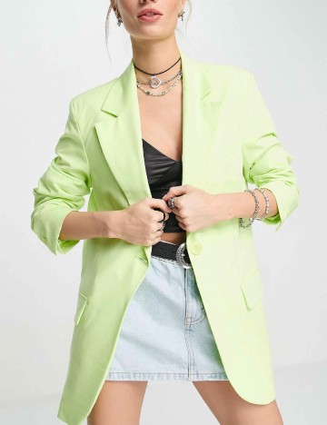 Sacou Oversize Bershka, verde