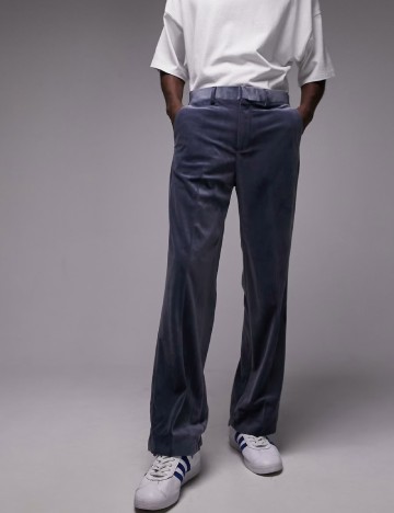 Pantaloni Topman, albastru