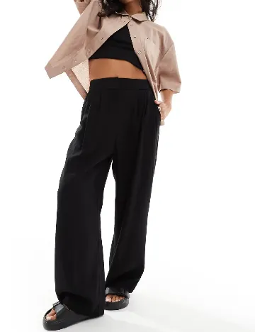 Pantaloni River Island, negru Negru