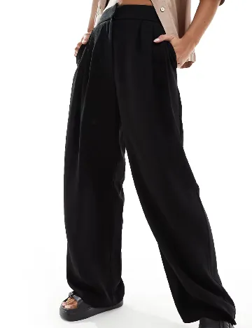 Pantaloni River Island, negru Negru