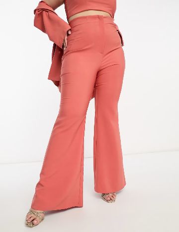 Pantaloni ASOS Curve, roz